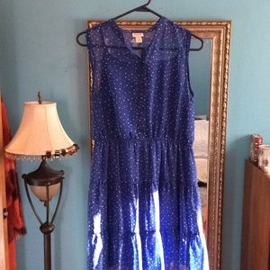 Royal blue POLKA DOT women’s dress